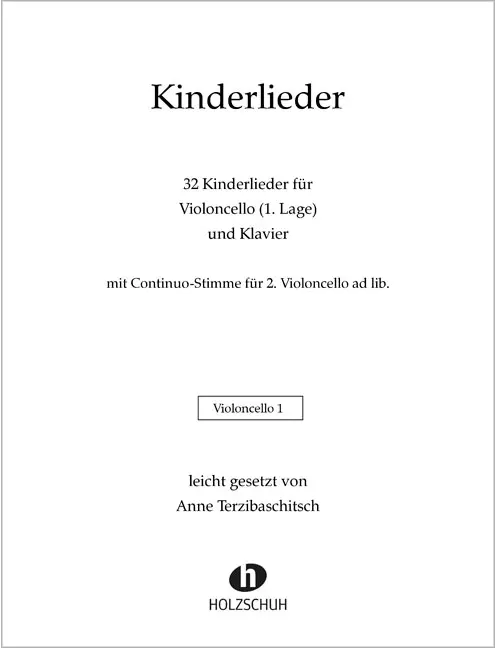Kinderlieder für Violoncello und Klavier